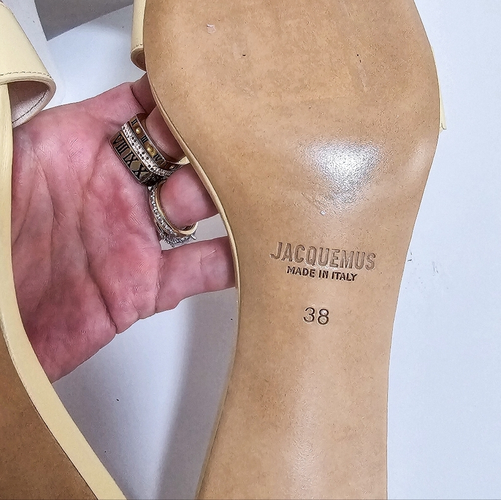 Jacquemus geometric buckle mule slides Les Sandales Regalo Basses Size 38 - Picture 9 of 13